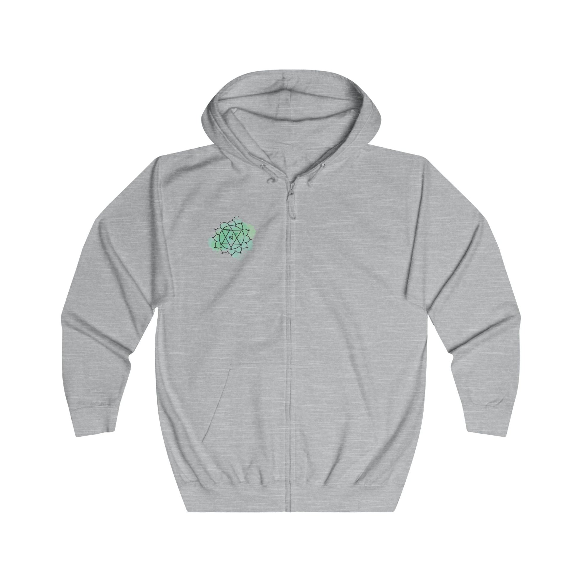 यं Open Your Heart – Anahata Heart Chakra Hoodie for Love and Compassion - Inkasis