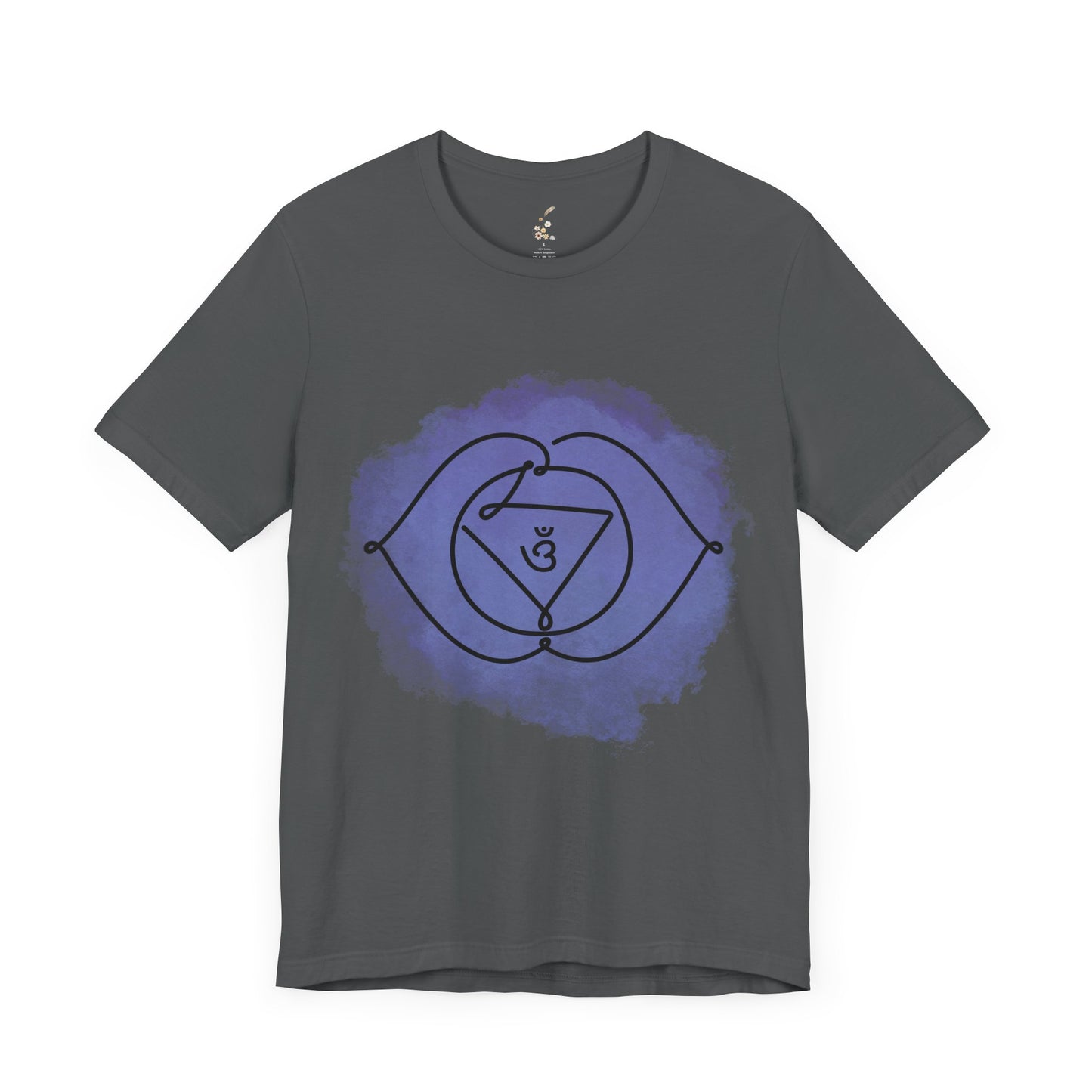  Asphalt gray Ajna Chakra t-shirt for vision and self-awareness.