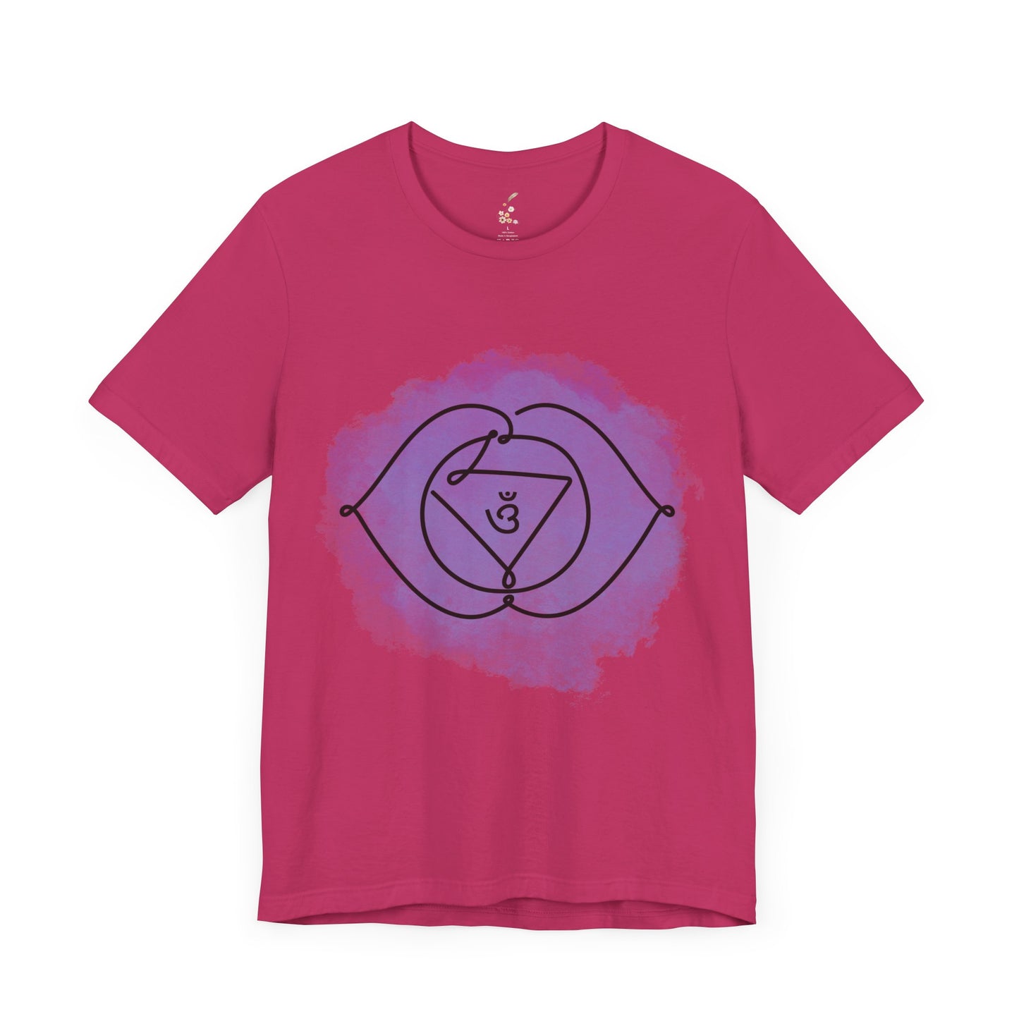  Berry-colored Ajna Chakra t-shirt emphasizing intuition and insight.