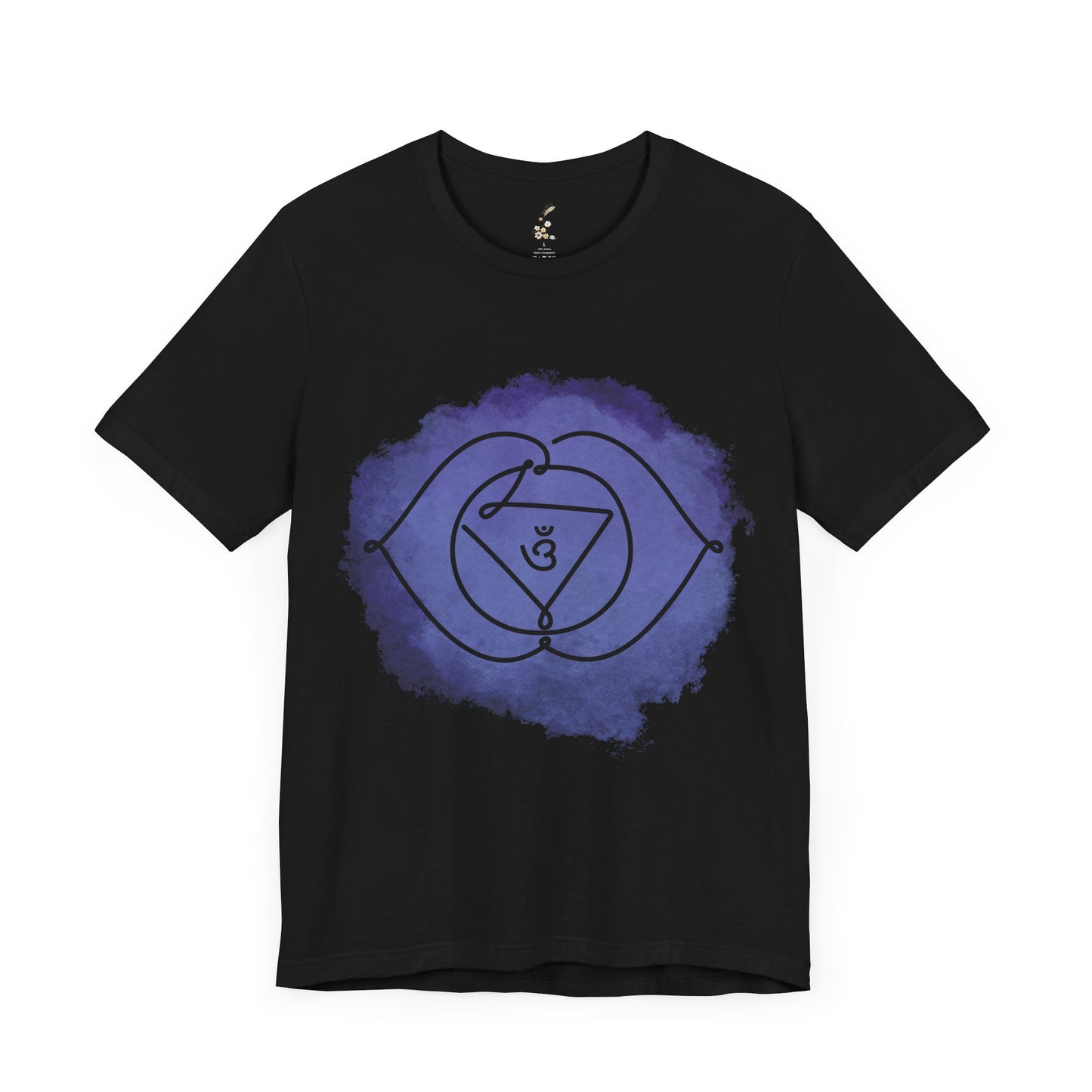 Black Ajna Chakra t-shirt symbolizing wisdom and intuition.