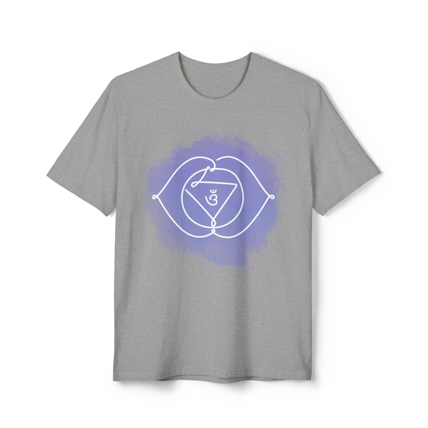 Tag-free neck label on the Ajna Chakra T-Shirt ECO-friendly Unisex for irritation-free wear, crafted with carbon-neutral and eco-friendly materials.