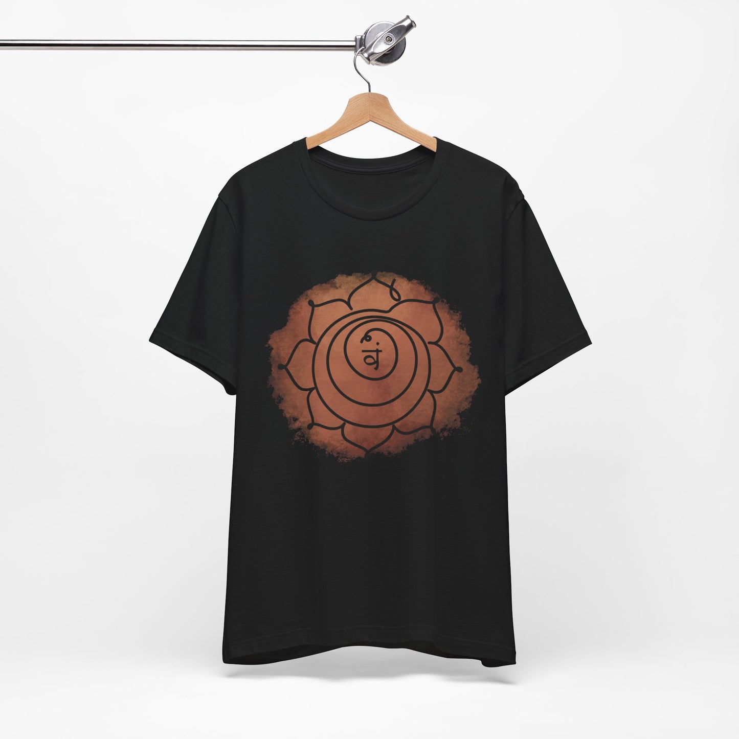 Svadhisthana Chakra t-shirt by Inkasis for European markets, symbolizing creativity, passion, and emotional balance.