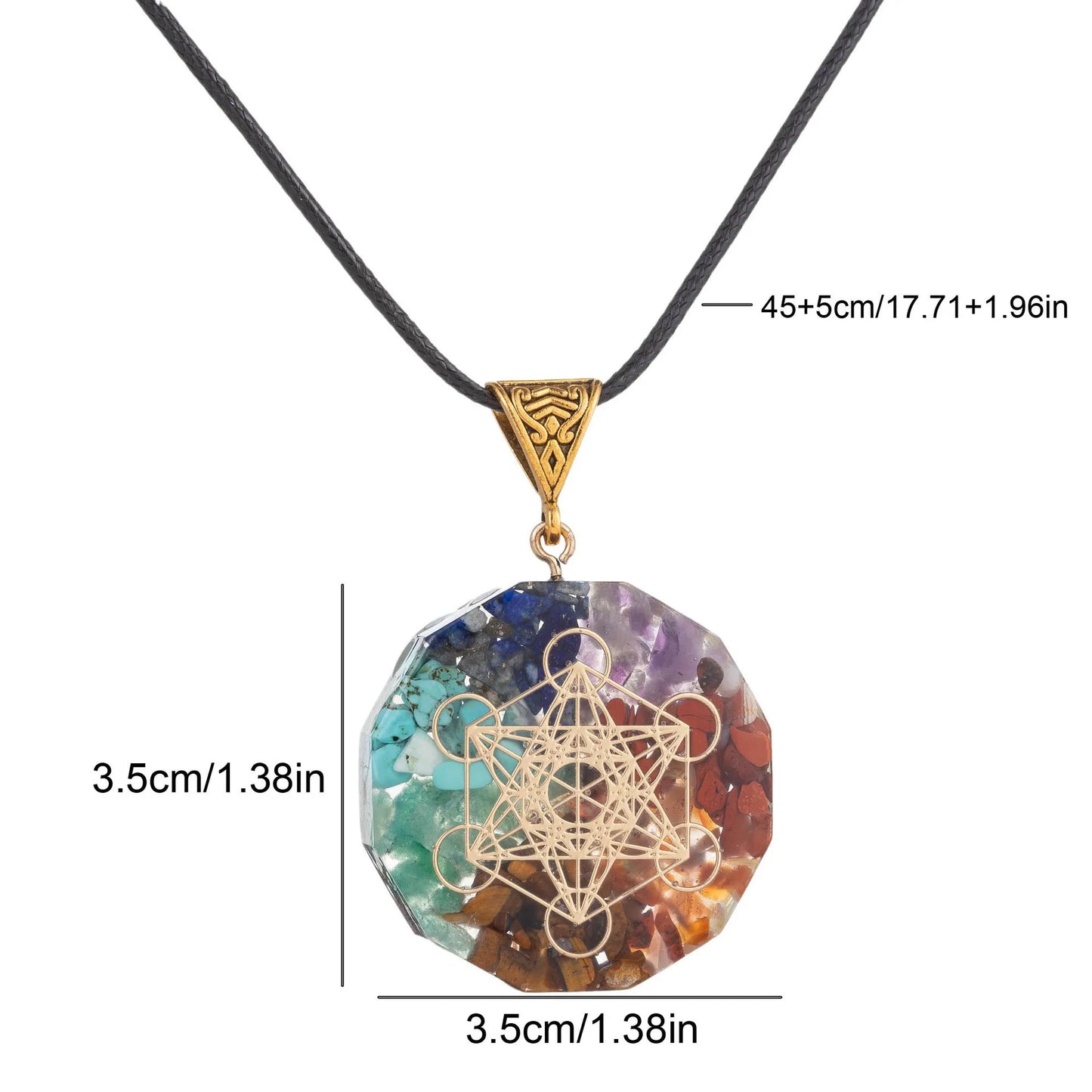 Close up of the tree of life pendant symbolizing growth and harmony in energy flow.