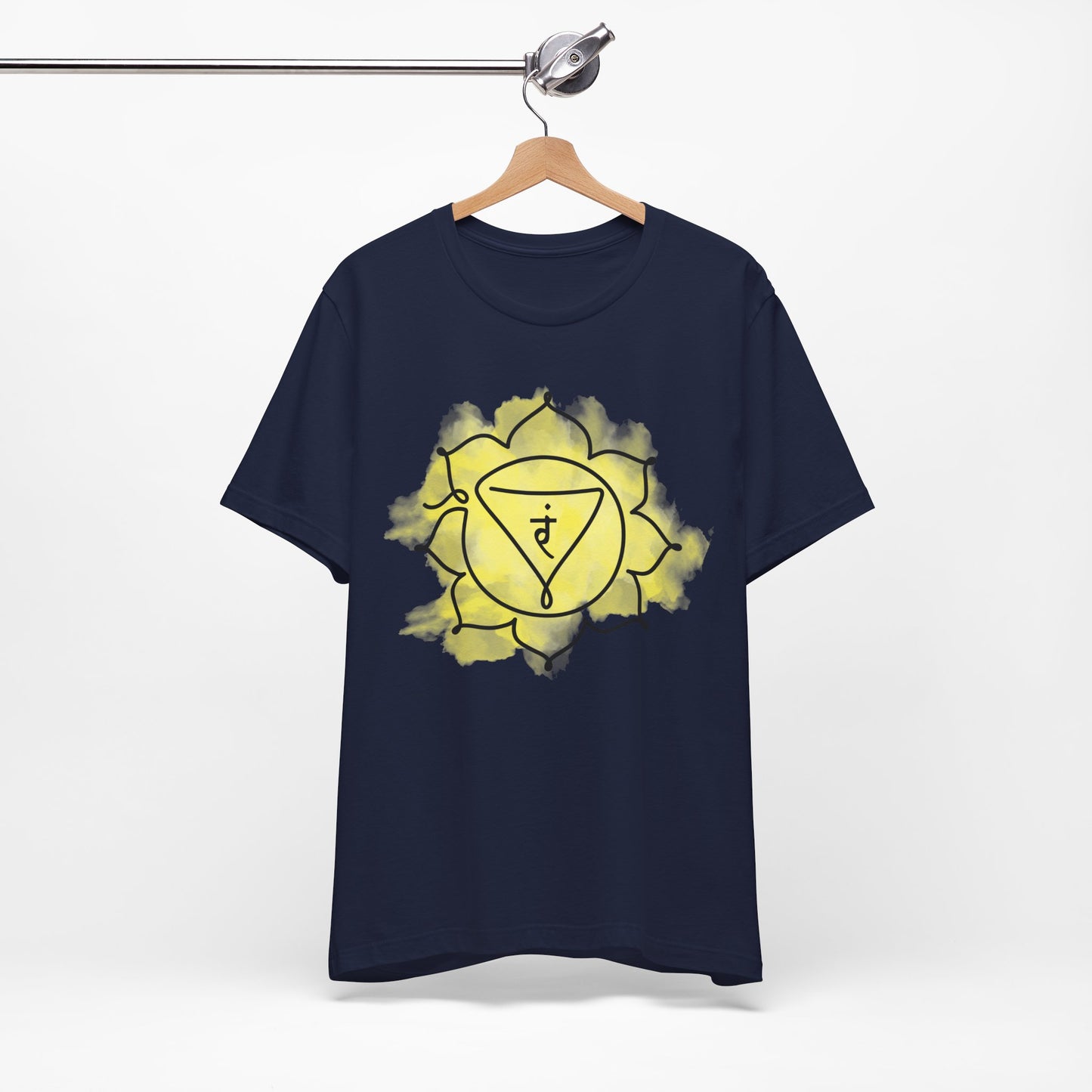  Inkasis Manipura Chakra t-shirt for European customers, featuring the solar plexus symbol for energy, focus, and self-esteem.