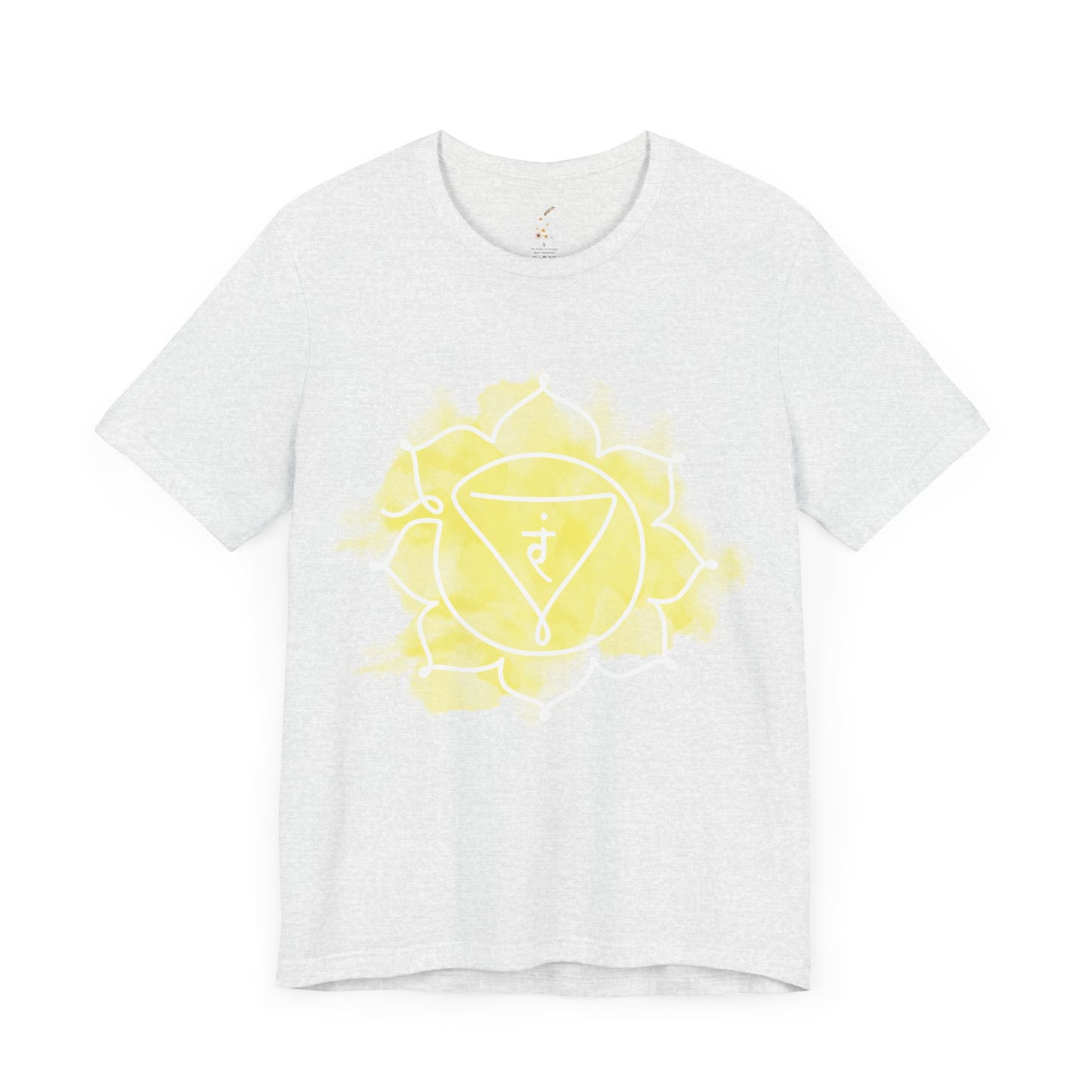 Asphalt gray Manipura Chakra t-shirt for confidence and grounding.

