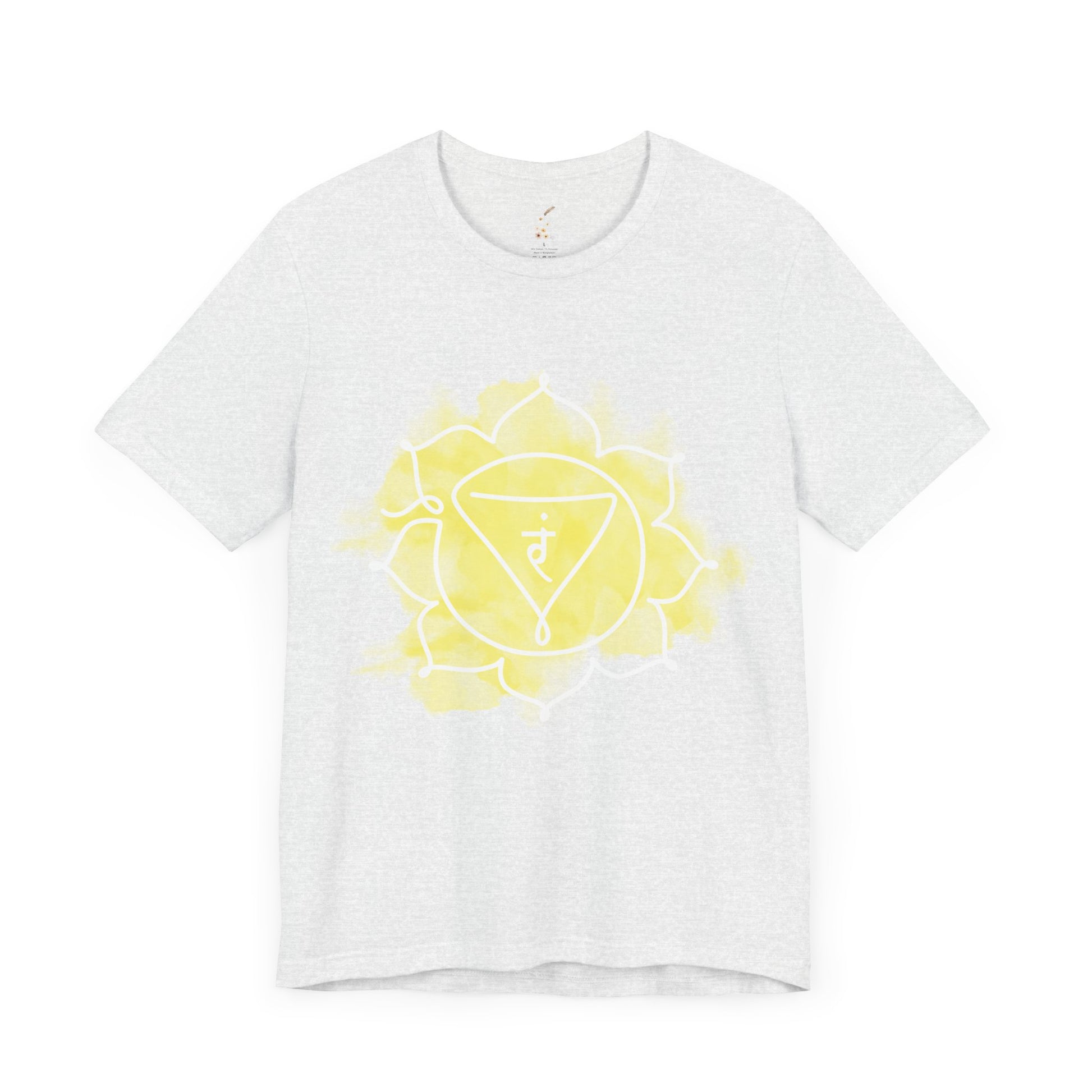 Asphalt gray Manipura Chakra t-shirt for confidence and grounding.

