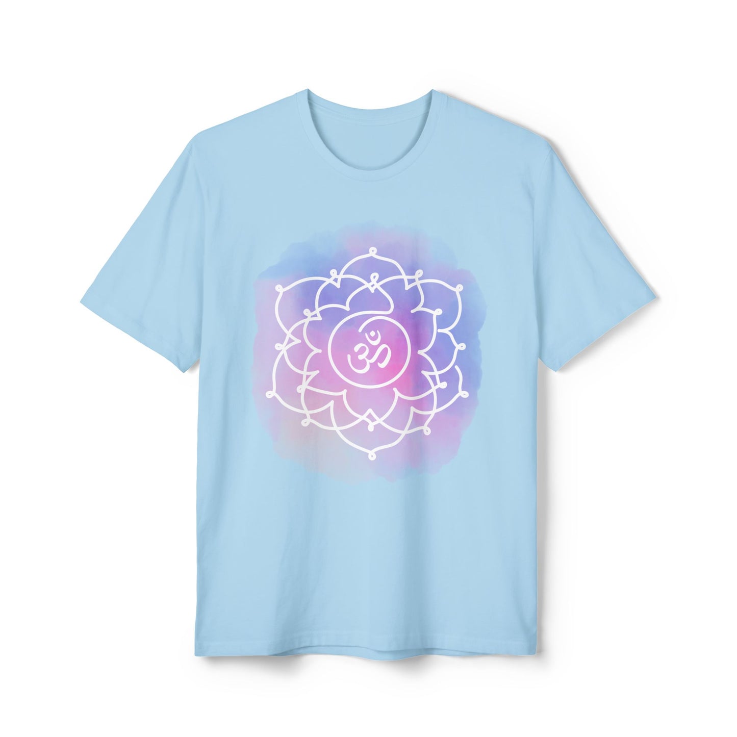 Spiritual Chakra-inspired t-shirt made from eco-friendly, recycled materials.