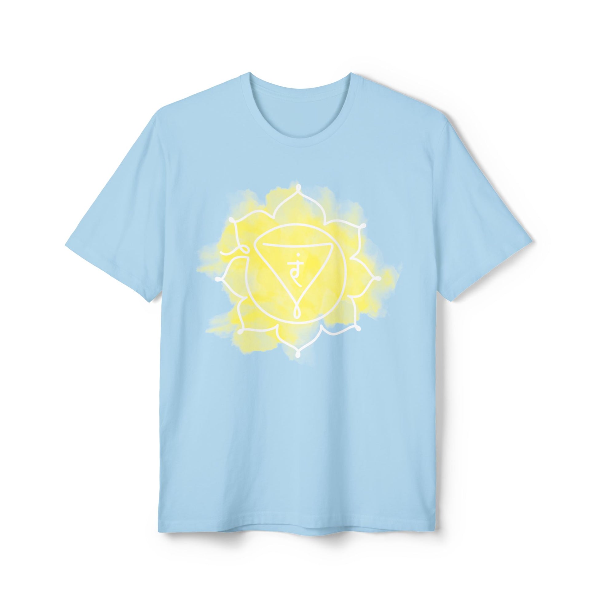 Unisex eco-friendly tee with Solar Plexus Chakra for inner strength