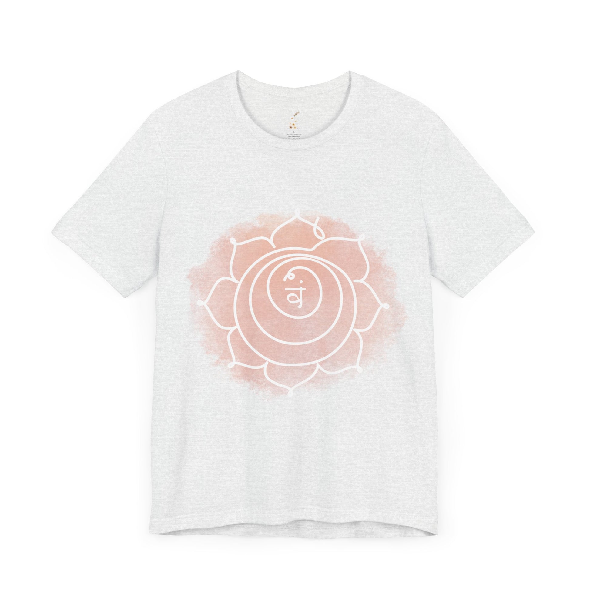  Ash gray Svadhisthana Chakra t-shirt promoting emotional expression and creativity.
