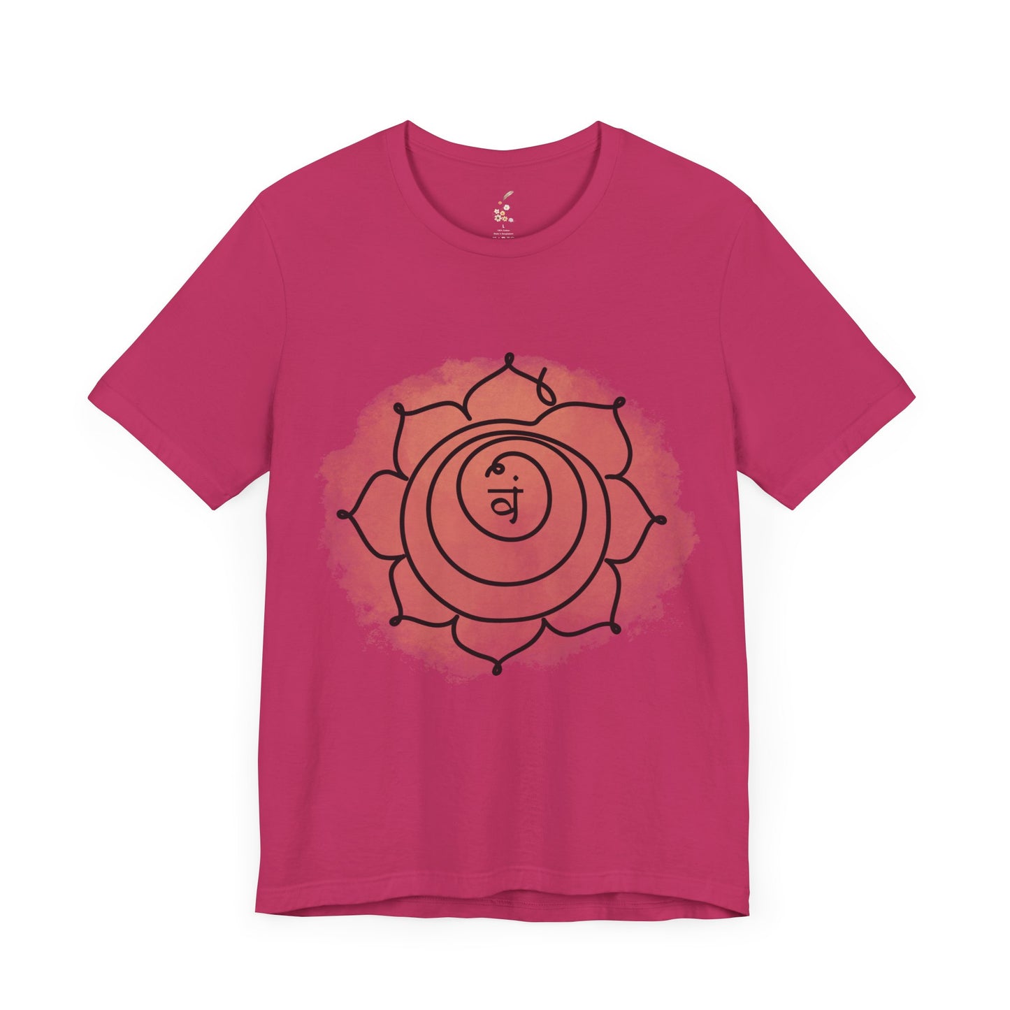  Berry-colored Svadhisthana Chakra t-shirt promoting emotional flow and creative energy.