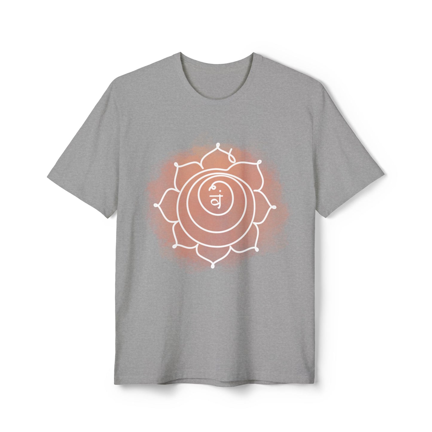 Spiritual Svadhisthana Chakra t-shirt made from sustainable recycled fabrics.